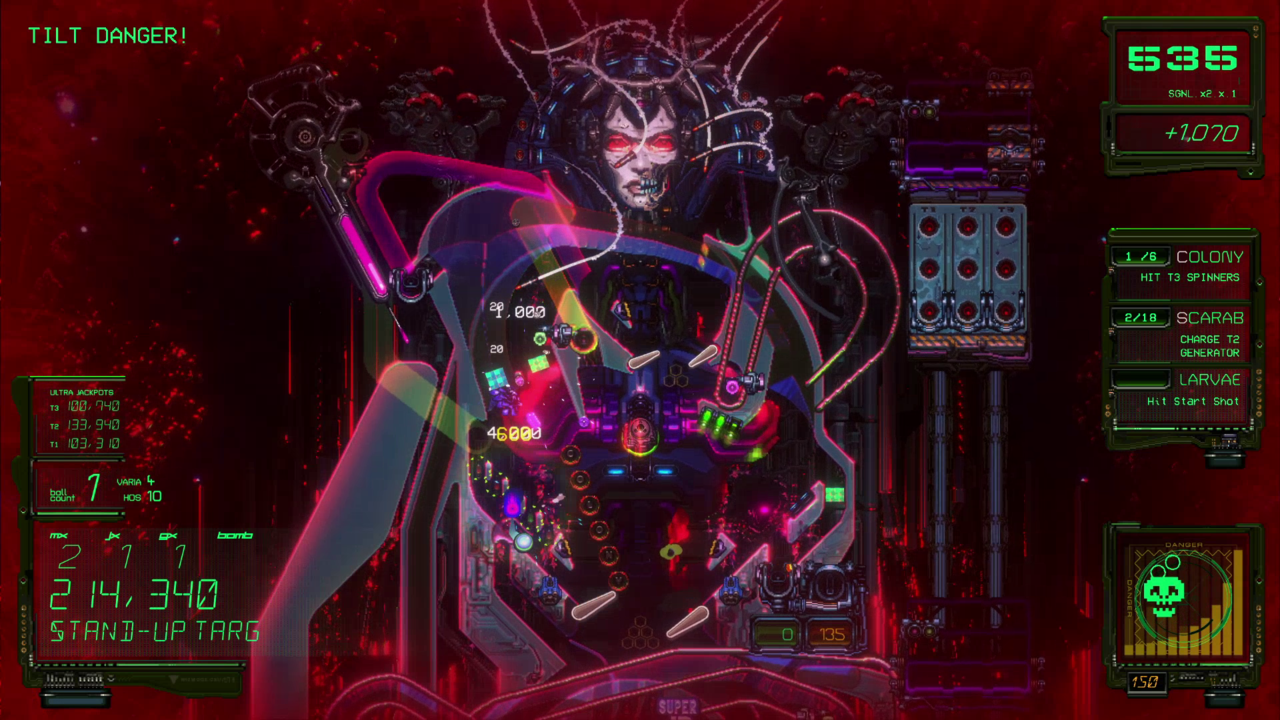 サイバーでオカルティックな悪魔的ピンボール『XENOTILT』Switch版が10