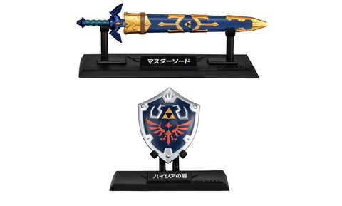 『ゼルダの伝説』食玩“ウェポンコレクション”が2026年2月に発売決定。マスターソードやハイリアの盾のフィギュアが付属。専用台座付きでコレクション性高め