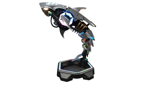 サメ型PCケース“Shark X”が販売中。メカなシャークが深海を泳ぐように空間を照らすRGBライト＆発光塗料がクール