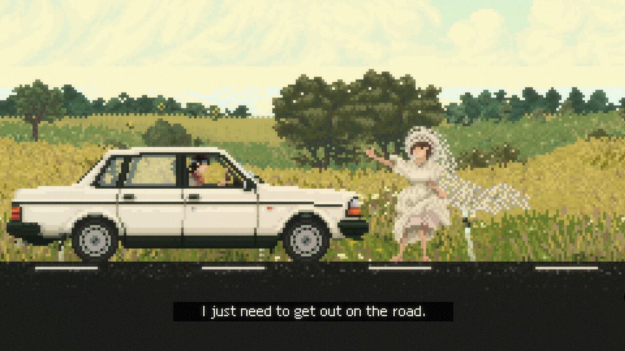 『Keep Driving』ヒッチハイカーと旅するドライブRPGが日本語対応。愛車とともに2000年代初頭のピクセルアート世界をノスタルジックに巡る