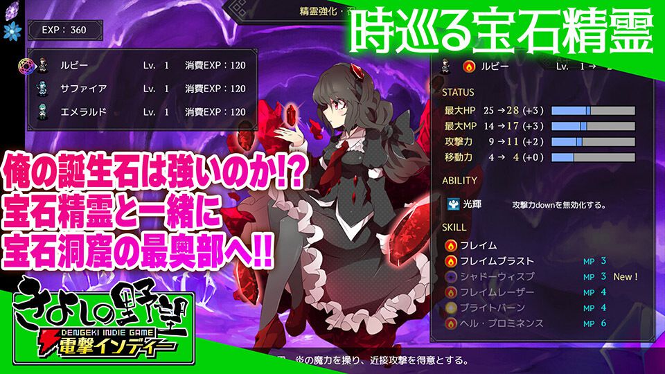 あなたの誕生石はどんな子？ 宝石精霊たちと共に戦う戦術ローグ