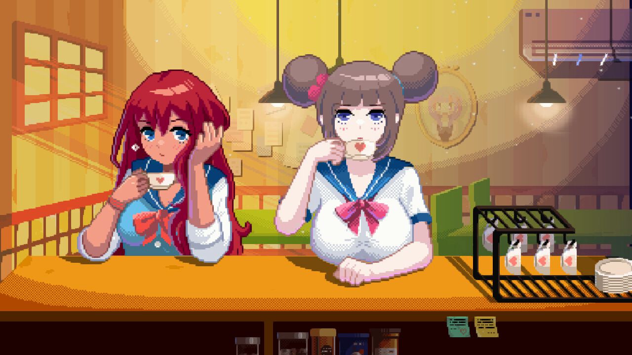 『電気街の喫茶店』可愛いドット絵で描かれるメイド喫茶スローライフのSwitch版が2026年2月26日発売。大阪・日本橋でメイドさんたちとお店を経営