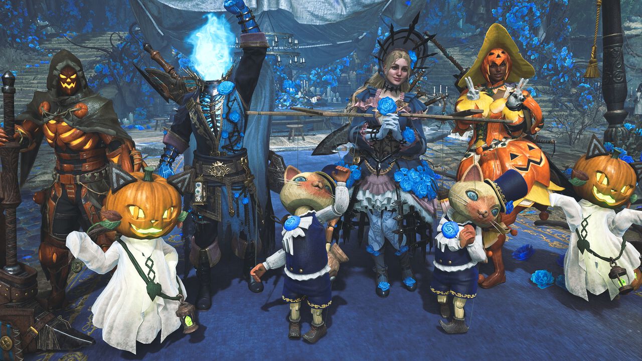 『モンハンワイルズ』ハロウィンイベント“交わりの祭事【夢灯の儀】”が10月22日より開催。祭事チケットでデュラハンのような装備などが作れる