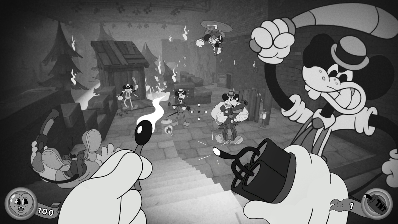 白黒カートゥーン風のレトロFPS『MOUSE:やとわれの探偵』配信日が2026年3月19日に決定