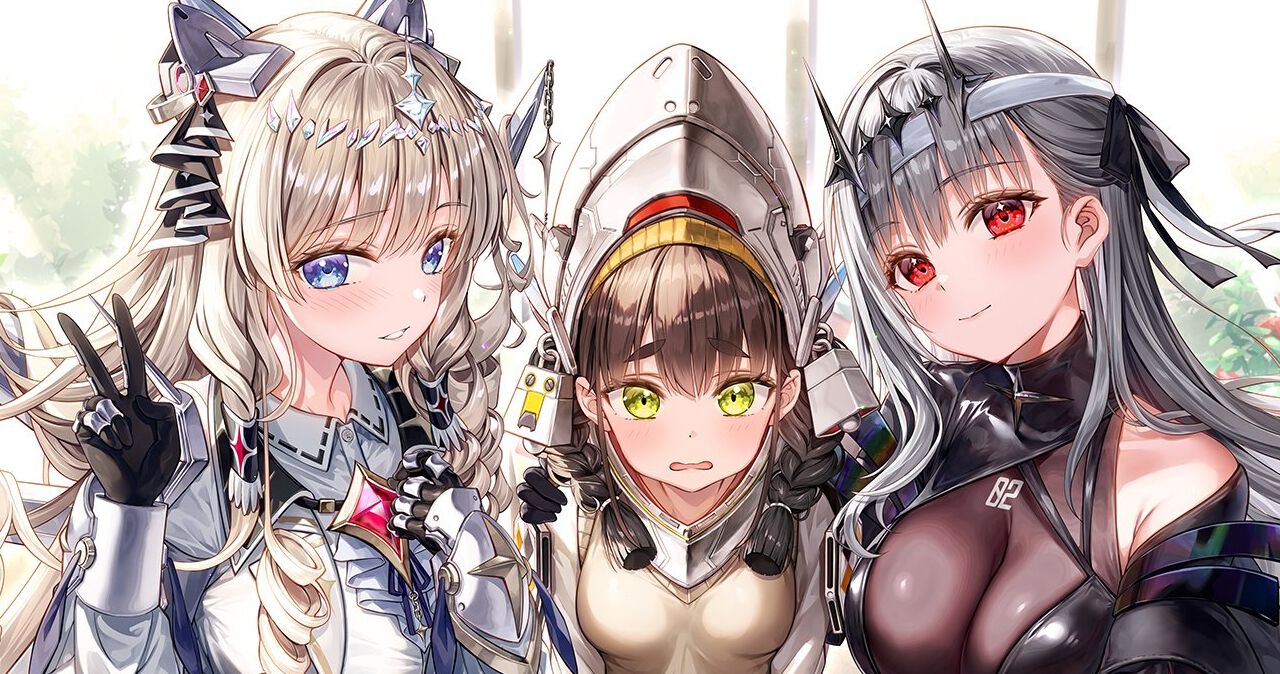 NIKKE』クラウン＆チャイム＋モダニアがポーズを決めて「はい、ナース 