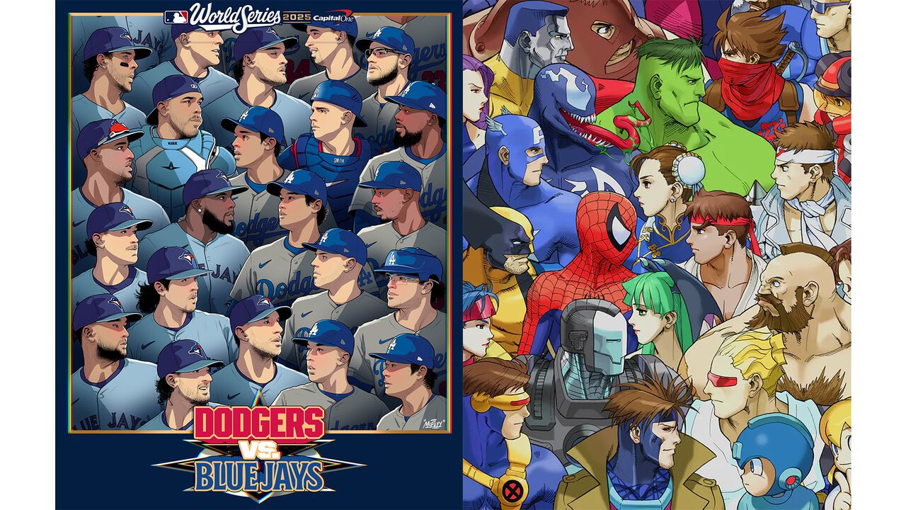 【MLB】『マブカプ』風イラストが公開され話題に。ワールドシリーズ開幕にあわせて格ゲーマーからも注目を集める【ドジャースvsブルージェイズ】