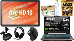 【Amazonスマイルセール】Fire HD 10タブレットが40％オフ、ASUSゲーミングノートPCが2万円引き。いろはすやコカ・コーラ24本セットもお買い得