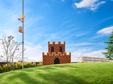 【ニンテンドーミュージアム】ゴールポールの先にお城が出現。『スーパーマリオブラザーズ』でおなじみの光景がフォトスポットに。本日（10/29）より