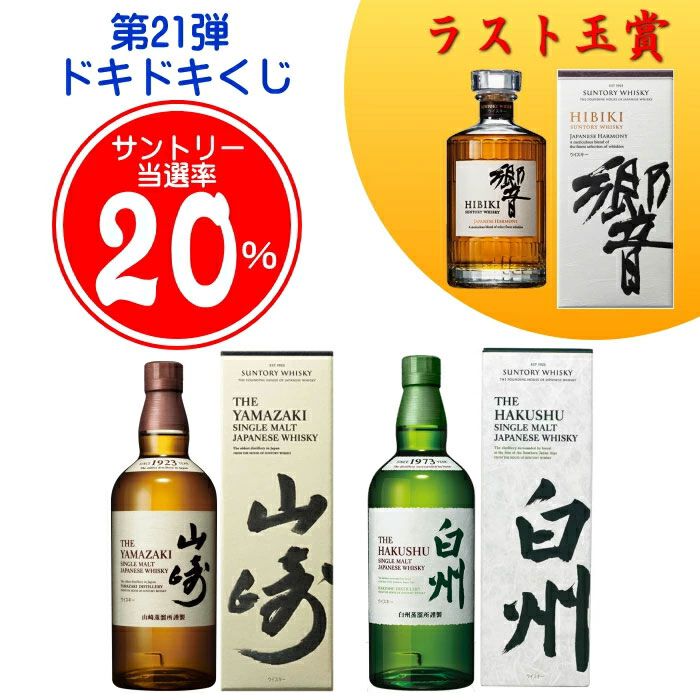 ラストワン賞は響JHが確定。5,500円で山崎NV、白州NVも狙える