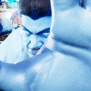 【It Happens on PS5】両国駅のホームに巨大魔人力士が出現!? PS5のグラフィック映像を放映