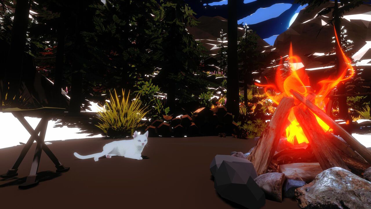 『たき火と猫』クリックやキー入力で火が灯るとネコがやたら集まる。作業のオトモにピッタリなチルい癒し系クリッカーゲームのSteamストアページが公開