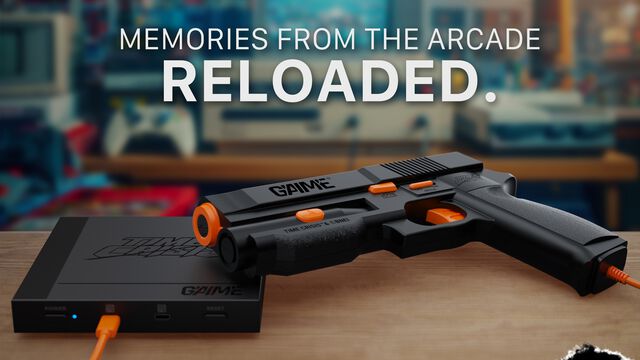 “G'AIM'E（ジーエイム）”が11月13日に発売。ガンコントローラーでゲーセンさながらのガンシューが楽しめる。現代に蘇った『タイムクライシス』『ガンバレット』などの名作を遊び尽くせ