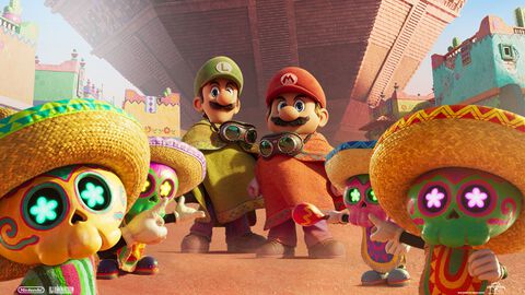 映画『ザ・スーパーマリオギャラクシー・ムービー』ポスタービジュアルに『オデッセイ』のアッチーニャっぽいものが映る。見覚えのある“さかさピラミッド”