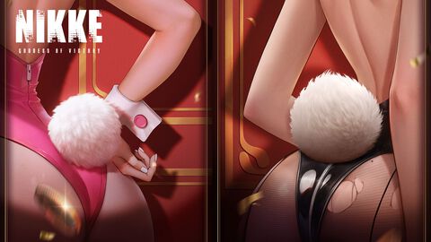 【NIKKE】コインラッシュの新人バニーガールのイラスト公開。破れたタイツにお尻と胸のほくろから、アリスとソーダとの考察が集まる【ニケ】