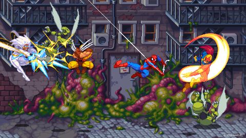 『マーベル コズミック インベージョン』スパイダーマンやウルヴァリンら15人のヒーローが参戦。ピクセルアートで描かれる横スクアクションが配信開始