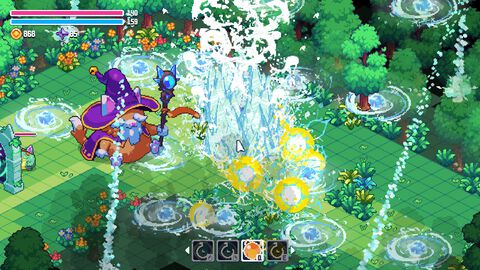 『ウィザードキャッツ』異世界転生ネコが自作魔法で冒険するローグライトアクション。呪文と効果を組み合わせて戦いかたは変幻自在