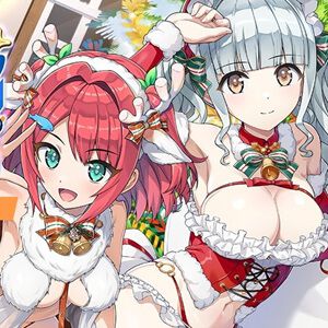 『ドルウェブ』クリスマス衣装の新ドルフィンと素敵な聖夜を。萌依はメイドサンタ、小針はスケスケ白トナカイに