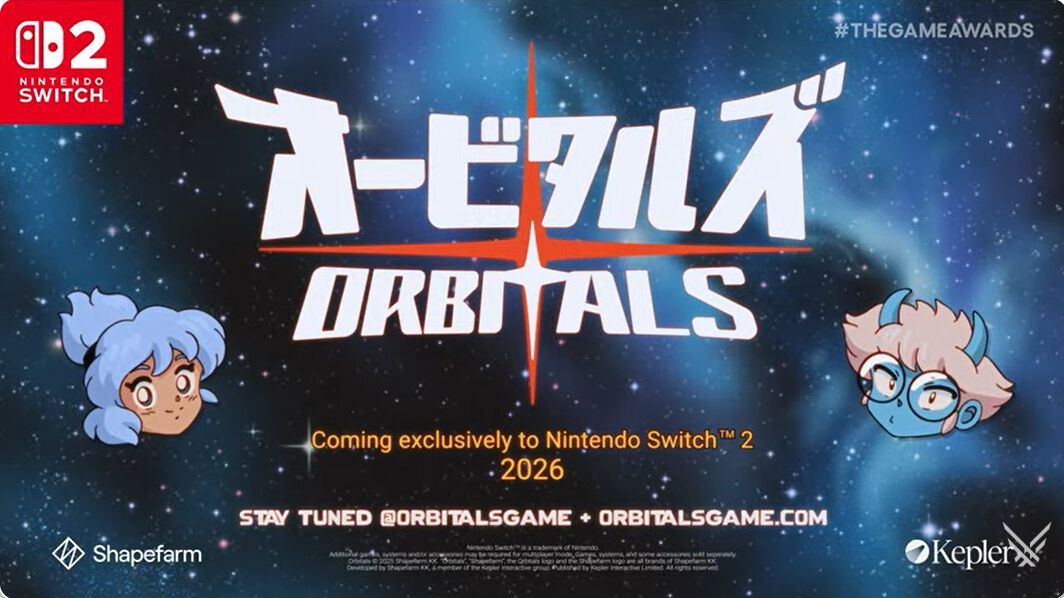 80年代アニメ風の絵柄が特徴的な2人協力ゲーム『オービタルズ』が