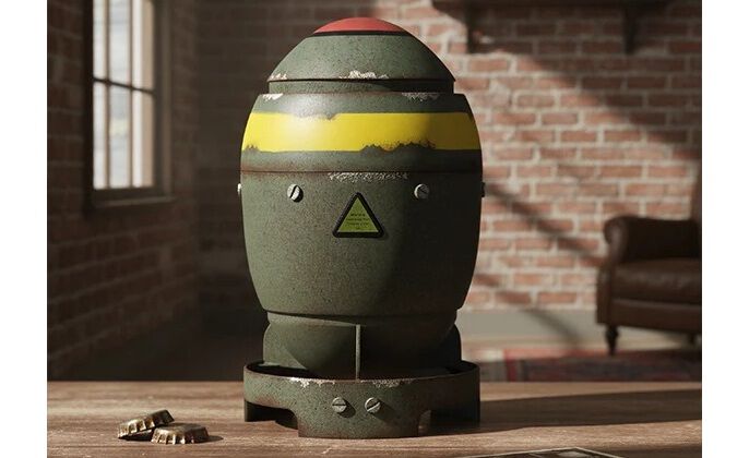 『フォールアウト』ミニ・ニューク型バケットが登場。爆発しない安心仕様、小物類を入れて飾れる。『Fallout』の世界観を室内空間に演出しよう
