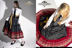 『キングダムハーツ』ソラ、リク、ロクサス、アクセルをモチーフとしたスカートの予約販売スタート。キーブレード型チャームは取り外してアクセにも