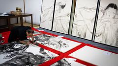 天野喜孝氏が伏見稲荷大社と歴史的コラボ。神聖な稲荷大神の世界を表現した“巨大襖絵制作”に挑戦。完全密着したスペシャル番組は2026年1月1日BS日テレで放送