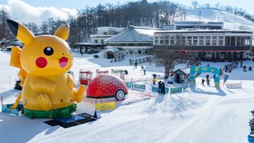 ポケモンが鹿島槍スキー場に登場。雪遊びが楽しめるファミリー向けイベント開催中。モンスターボール型テントやピカチュウのスキー/スノボ板レンタルも