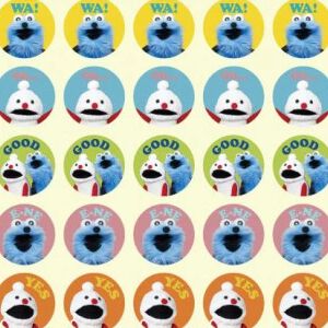 『パペットスンスン』いっぱいまるシール（2月発売）が予約開始。スンスンやノンノンたちに加えて、フルーツも一緒のシールをたっぷり収録♪