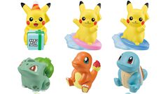 『ポケモン』30周年をお祝いする記念食玩が3月発売！ お祝い、サーフィン、キャプテンといろいろなピカチュウが登場。色違いのメガルカリオ、ジガルデも