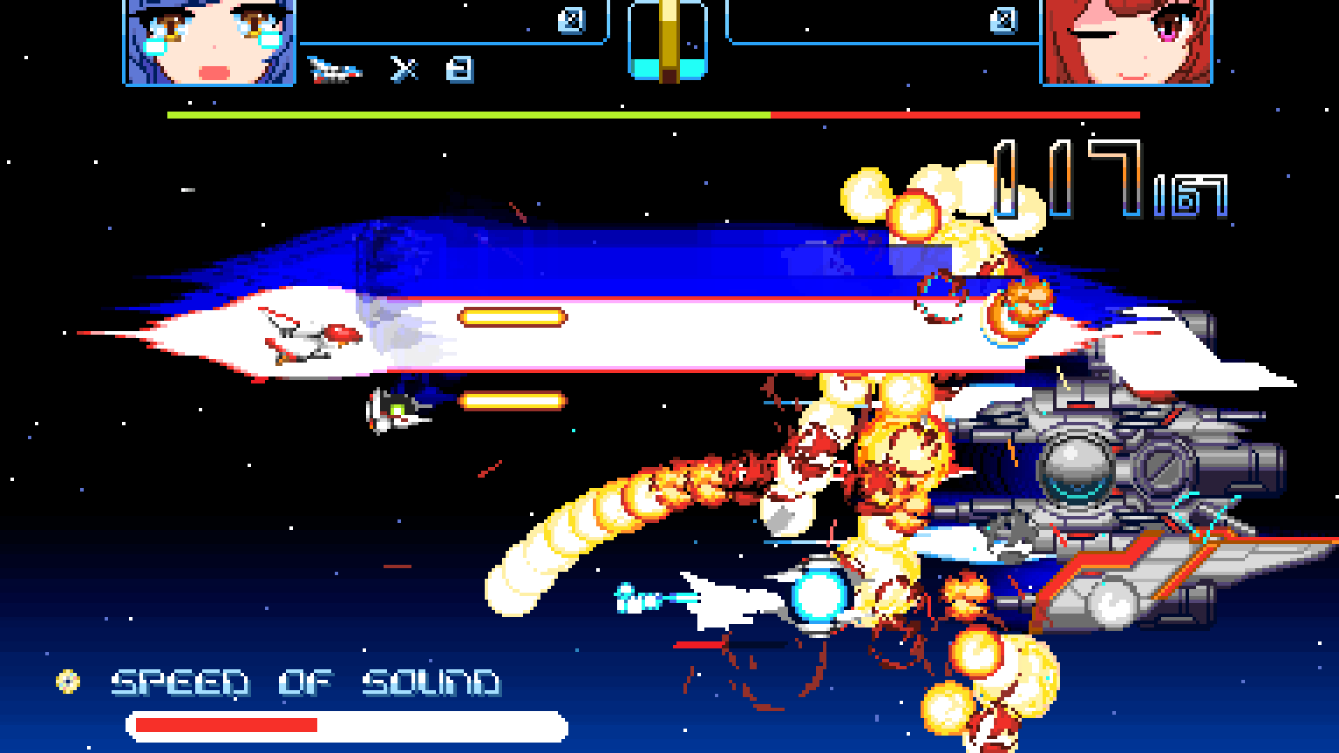 『Revolgear Zero』スイッチ版のストアページと体験版が公開。攻撃を捌いて反撃する“メガビットシステム”が爽快な横スクロールシューティング。製品版はSteam版とともに2/19発売