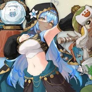 ホロライブ5期生×モンハンワイルズのコラボ開幕。雪花ラミィ、桃鈴ねね、獅白ぼたん、尾丸ポルカが描き下ろしイラストでプライズ化