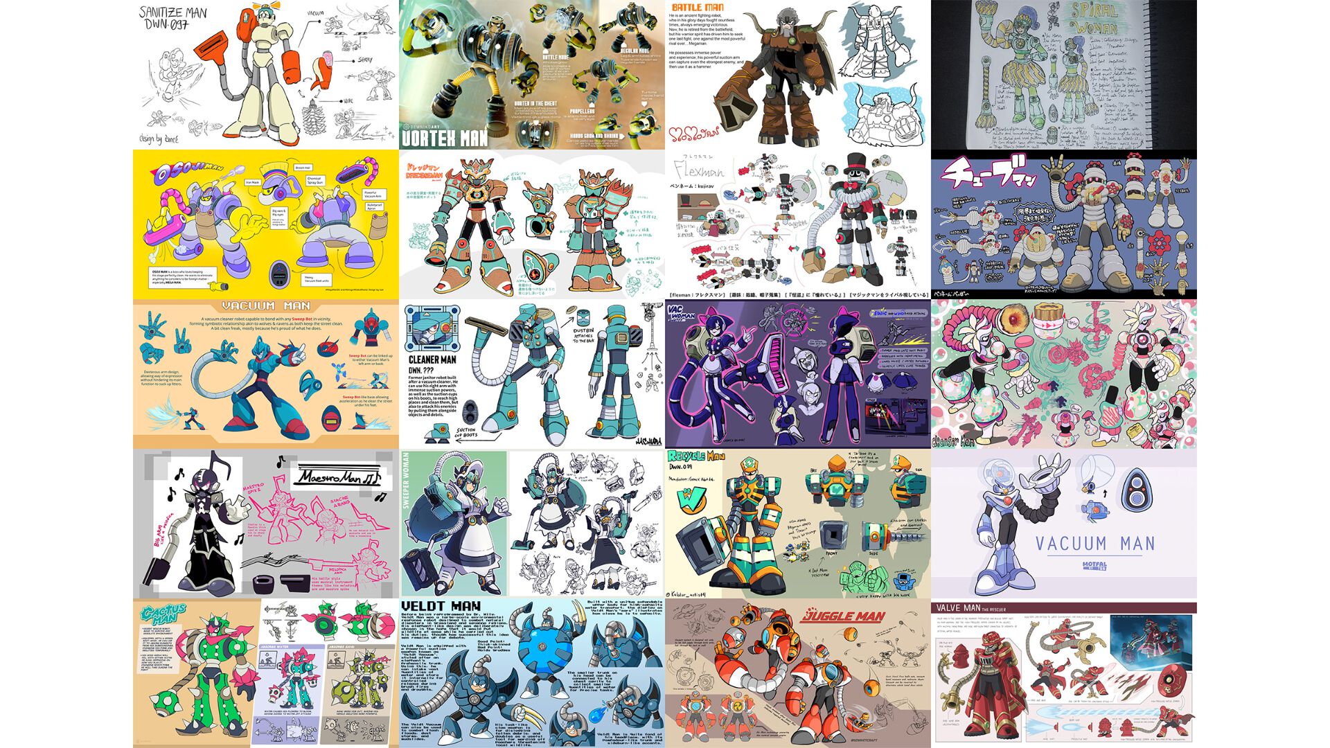 『ロックマン: デュアル オーバーライド』ボスデザインコンテストのノミネート作品が発表。全20作品の中からゲームに登場するボスを選ぶ一般投票もスタート