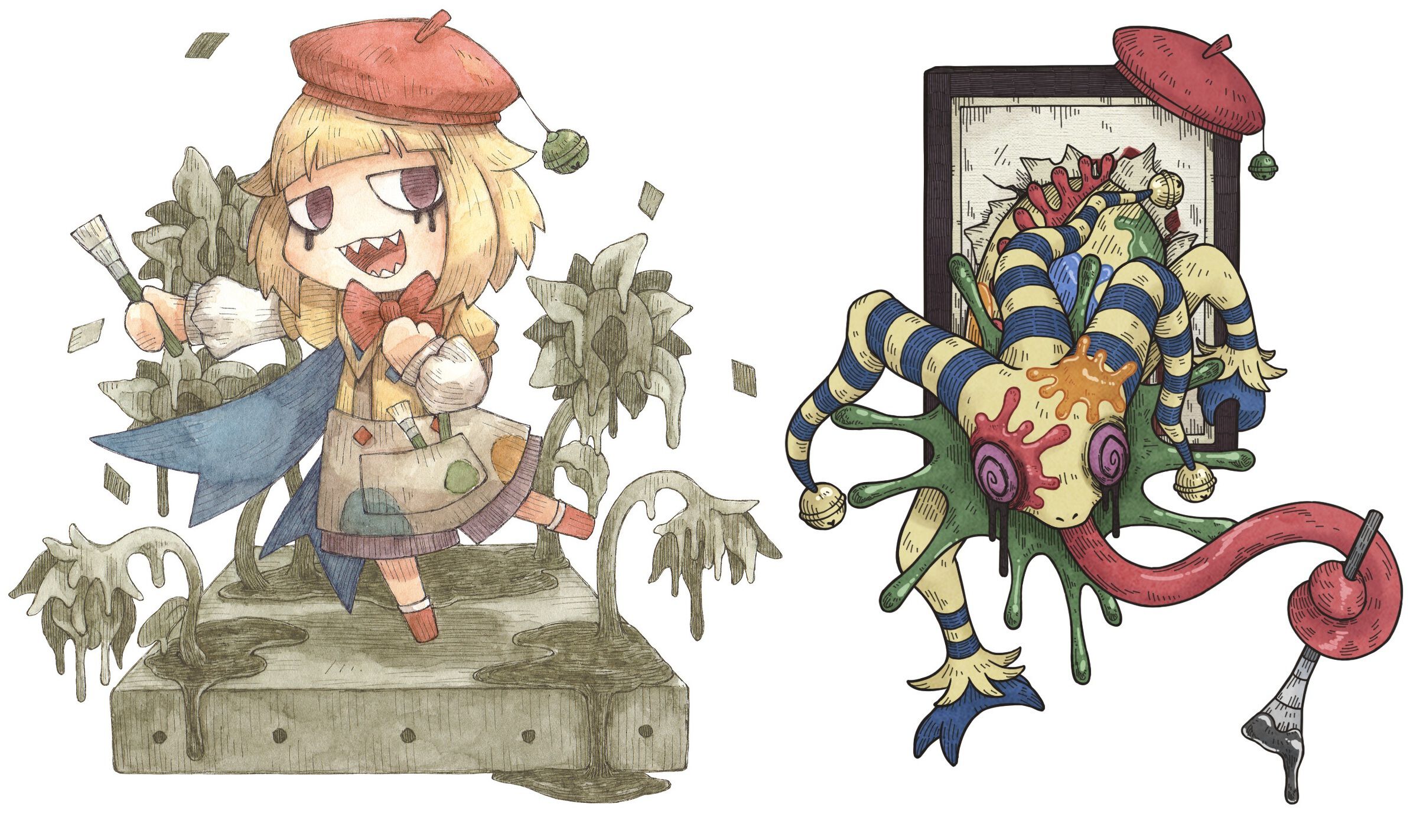 シニガミ姫と異書館ノ怪物』“落書き姫”に変化した少女（声：関根明良