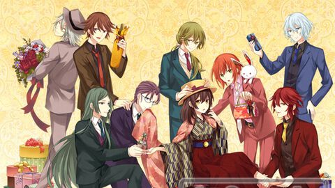 『明治東亰恋伽 Full Moon』エビテンDXパックが予約開始。5周年記念ファンブックのカバーイラストを使用したアクリルパネルと缶バッジが同梱