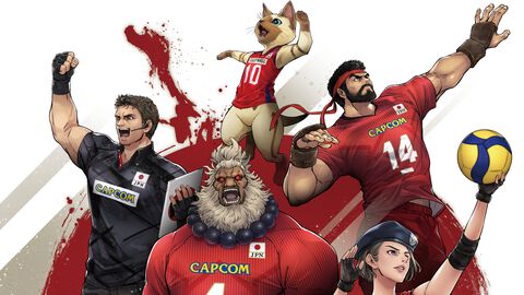 カプコン×バレーボールのコラボイラスト2024版が公開。『スト6』豪鬼やロックマン、『バイオハザード』ジル&クリス、『モンハン』アイルーたちがユニフォーム姿で登場