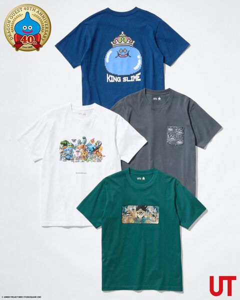 『ドラゴンクエスト』のTシャツ（UT）がユニクロで4月下旬に発売。『ドラクエ3』やメタルスライム&はぐれメタルのモチーフなど