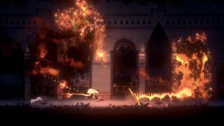 『Nocturnal 2』炎をあやつり、炎を絶やさず冒険するメトロイドヴァニアの無料体験版が配信。暗闇に沈んだペルシャ建築風の街並みと橙色の軌跡のコントラストが美しい