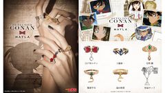 『名探偵コナン』コナンや新一たちをモチーフにした指輪が6種セットで登場。缶バッジやアクスタ、クリアカードも同時発売