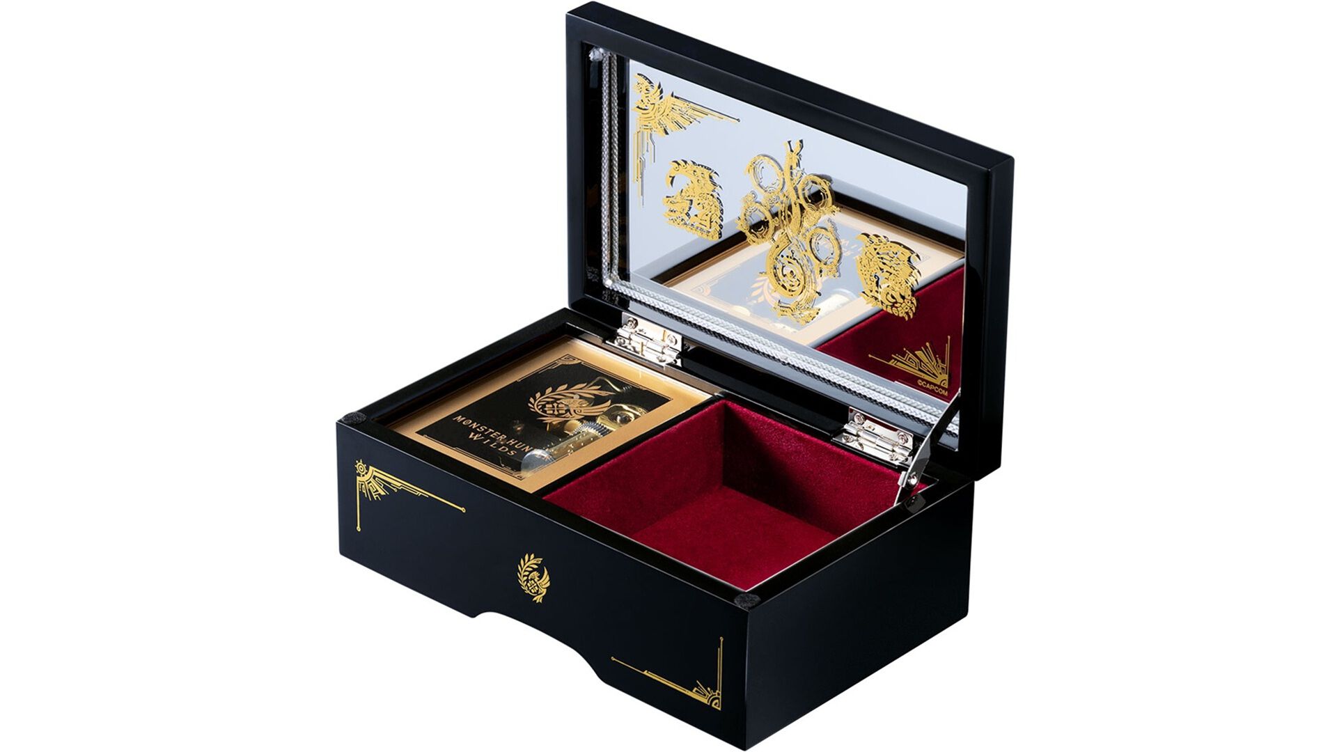 モンハン』メインテーマ“英雄の証”を奏でるオルゴール。リオレウスと