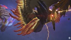 『モンハンストーリーズ3』ラオシャンロンが石化した状態で登場、フィールドの一部に。イブシマキヒコ、ナルハタタヒメの姿も。【モンハンフェスタ26】