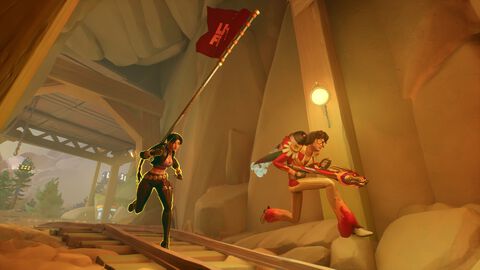 『ラストフラッグ』5対5のキャプチャー・ザ・フラッグ型シューター。1970年代ゲームショー風の世界で白熱対戦、4月14日にPC向けに発売