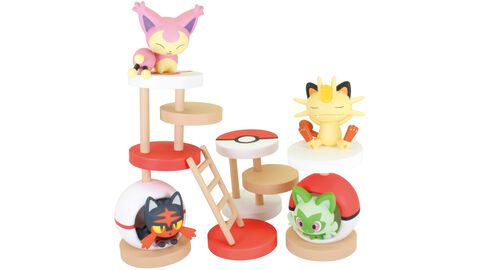 『ポケモン』アスレチックでニャオハ、エネコたちがくつろぐなんともかわいい姿のフィギュアガチャが3月下旬に発売