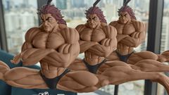 『刃牙』の範馬勇次郎が例のポーズでハンガーになったッッ!? 原作者板垣恵介氏完全監修の美筋肉がアナタの上着をバッチリ吊るすッッ!!【ハンガー勇次郎】