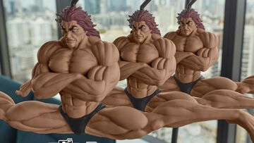 『刃牙』の範馬勇次郎が例のポーズでハンガーになったッッ!? 原作者板垣恵介氏完全監修の美筋肉がアナタの上着をバッチリ吊るすッッ!!【ハンガー勇次郎】