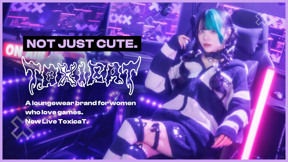 “ToxicaT”ゲーマー女子に向けたルームウェアブランドが登場。長時間プレイも快適な着心地と“毒カワイイ”デザインが特徴
