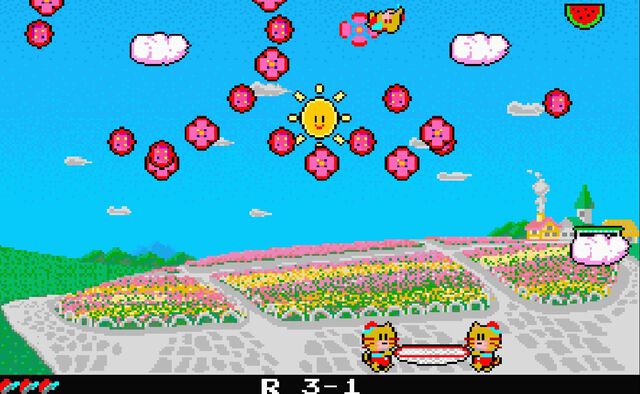 【アケアカ】『プランプポップ』3月5日に配信決定。動物の親子がトランポリンで上空の敵を倒すブロック崩し風アクション