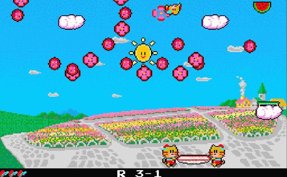 【アケアカ】『プランプポップ』3月5日に配信決定。動物の親子がトランポリンで上空の敵を倒すブロック崩し風アクション