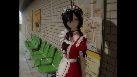 『RouteWhom／ルートフーム』謎のメイド風サンタコスプレ少女と歩むリミナルスペース脱出ホラーが開発中。Y2Kノスタルジーと不気味さの融合