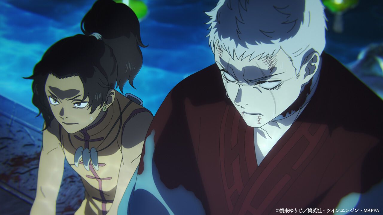 アニメ『地獄楽』23話。続く朱槿との死闘。1人で戦おうとする士遠の姿