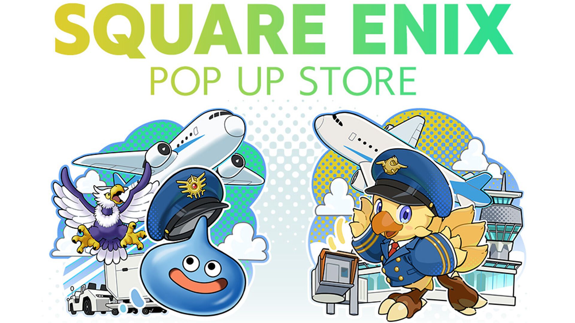 ❣️スライム25周年記念❣️ほぼ新品❣️スクエニ❣️ スライムとチョコボがパイロット姿に。成田空港にスクエニ期間限定