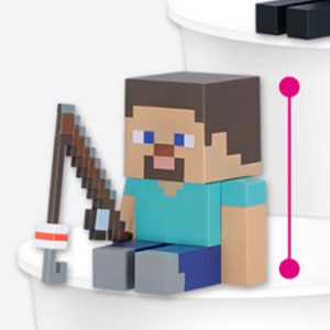 【マインクラフト】スティーブ・エンダーマン・ゾンビがちょこんとかわいい《ぬーどるストッパー フィギュア》になって登場